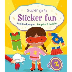 Boek - Super girls sticker fun - Aankleedpoppen - 21x25cm