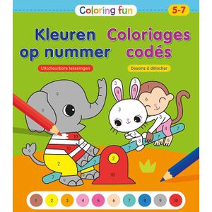 Boek - Kleuren op Nummer - Kleurblok 5-7 jaar - 25x21cm