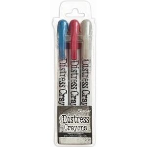 Tsck84389 Ranger Distress Crayons - Set Holiday nr5 Pearl - 3 kleuren - Juniper Berry, Yuletide, Frozen Fog - Aquarelkrijtstiften