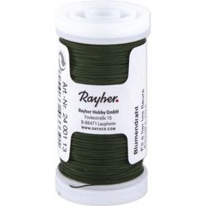 Rayher - 2400113 Bloemendraad - Donkergroen - Doorsnede 0,35mm - Spoel 100 meter