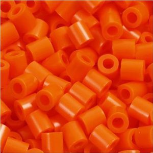Creativ Company - Nabbi - Strijkkralen - Medium - Helder oranje - 5x5mm - 2,5mm gatgrootte - Zakje 1100st
