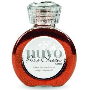 716 Nuvo Pure sheen glitter - Scarlet red - pot 100ml