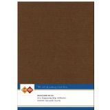Kaartenkarton - Linnen structuur - Kleur 33 - Chocolade bruin - A5 - 250 grams - Verpakking 10 vel