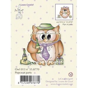 55.8770 Clearstamp Owl Popko at party