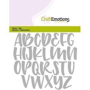 426 CraftEmotions - Snijmal Alfabet handlettering hoofdletters - Carla Kamphuis - Letterhoogte 23mm