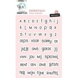 Ccl-es-stamp555 Studio light - Clearstamp Creative Craftlab Essentials nr555 - Alphabet NL - met 46 stempeltjes - A6