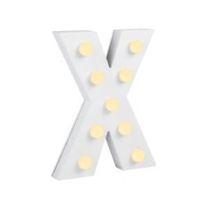 Paper Dreams - Light Letter - X - Wit - MDF - inclusief batterij - 16,5cm hoog