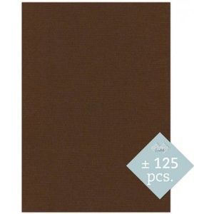 Carddeco - Kaartenkarton linnen A4 - kleur 33 Chocoladebruin verpakt per 125vel