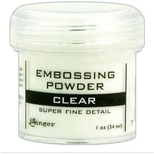 Ranger - EPJ37385 Embossing Powder - Clear - Super Fine Detail - Potje 34ml - 17gram - Transparant