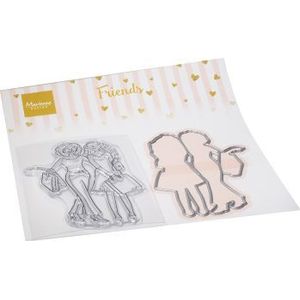 Cs1094 Stempel - Friends is een 2 delige set 61x84 en 63x84mm