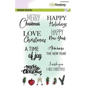 3017 Clearstamp A5 - Tekst Christmas cards ENG