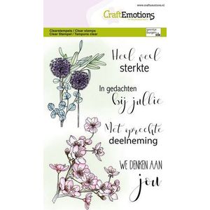 CraftEmotions - Clearstamps A6 - Bloemen Condoleance - NL