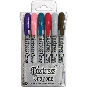 Tdbk84792 Ranger Distress Crayons - Set nr16 - 6 kleuren - Aquarelkrijtstiften