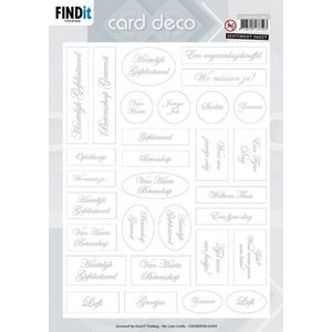 CDESENTNL10002 Card Deco - Uitdrukvel - Sentiments - Nederlands - Zilver