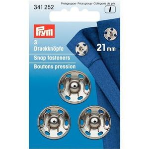 341252 Prym - Drukkers MS - Zilverkleurig - 21mm - 3stuks