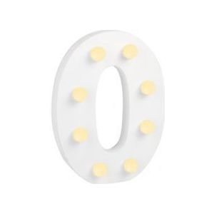 Paper Dreams - Light Letter - O - Wit - MDF - inclusief batterij - 16,5cm hoog