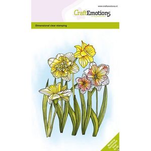 Craft Emotions - Clearstamp A6 - Narcissen - 12 stempels