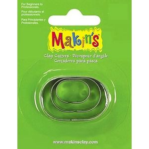 Makin's Clay - Uitsteekvorm set - Ovaal - 2-4cm - 3st