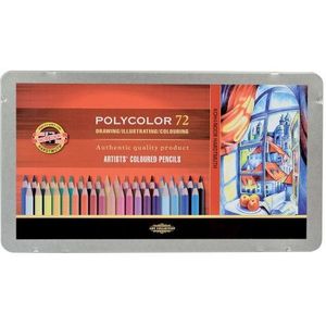 3827 Koh I Noor - Polycolor 72 kleuren verpakt in een metalen blik