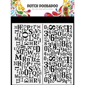 470784094 Dutch Doobadoo stencil art Slimline Letters en Stripes - 21x21cm