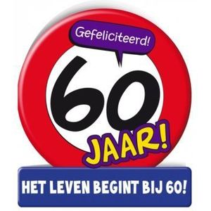 Wenskaart verkeersbord - 60 jaar