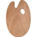 575014 Houten schilders palet ovaal 5mm - 18x27cm