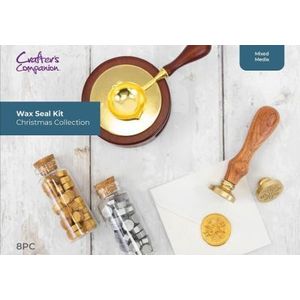 Crafter's Companion - Wax Seal Kit - Christmas Collection - 8-delig - Goud/Zilver