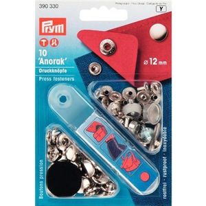 Prym - Naaivrijedrukknopen - Zilver - 12mm 10stuks - Inclusief gereedschap