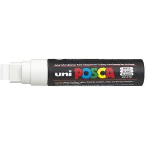 Posca - PC-17K1 Verfmarker extralarge met brede rechthoekige punt - Kleur Wit - 15mm