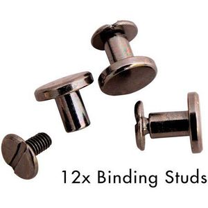Studio Light Binding Studs 01 - Black - Planner Essentials 12st. - 9x9x7mm