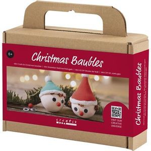 Creativ Company - Hobbyset - Kerstballen Boetseren - Rode en groene kabouter - Kerstdecoratie - DIY