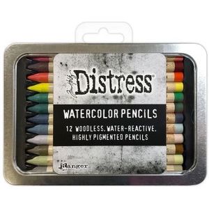 Tdh83597 Ranger Distress Watercolor Pencils - Kit 5 - Houtloos - 12st in blik