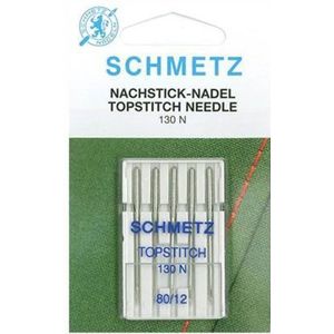 Schmetz - Naaimachine naalden - Topstitch - 130N - 80/12 - Kaartje 5stuks
