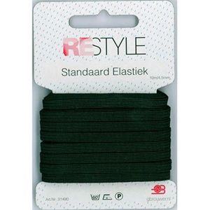 Restyle - Super Elastiek - Kleur zwart - 4,5mm breed en 10 meter lang
