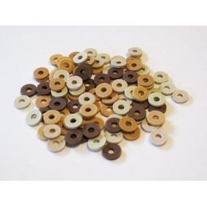 2807 Kralen Katsuki Mix - Beige/Brown Woody - 6mm - 100st