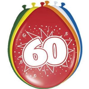 Folat - Leeftijd ballonnen 30cm 60 jaar 8st