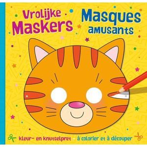 Kleur- en knutselboek - Vrolijke Maskers - Vanaf 4 jaar - 220x238mm