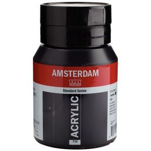 Amsterdam acrylverf - Kleur 735 Oxidezwart - Verpakt in een pot van 500ml
