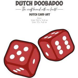 470784209 Dutch Doobadoo card art - Dobbelstenen - A5 - 15,3x14,8cm en 13x14,8cm