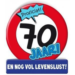 Wenskaart verkeersbord - 70 jaar