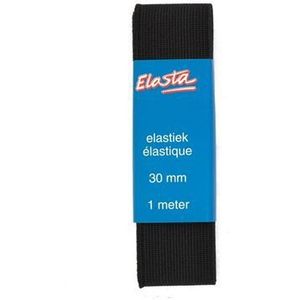 Elasta K330 - Elastiek zwart - 30mm 1m