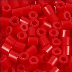 Creativ Company - Nabbi - Strijkkralen - Medium - Rood - 5x5mm - 2,5mm gatgrootte - Zakje 1100st