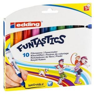e-14 Funstastics - Kleurstiften dik - 10stuks - Uitwasbaar