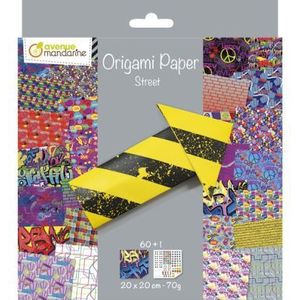 Avenue Mandarine - OR520 Origami papier - Street Art - 70grams - 20x20cm - 60vel + 1 stickervel