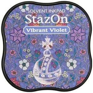 Stazon midi - Vibrant violet - is een Permanente inkt voor metaal, glas, plastic en andere harde materialen