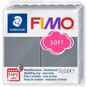 Fimo soft - 8020-T80 in de kleur Stormy Grey - pakje 57gr