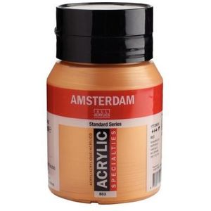 Amsterdam acrylverf - Kleur 803 Donkergoud - Verpakt in een pot van 500ml