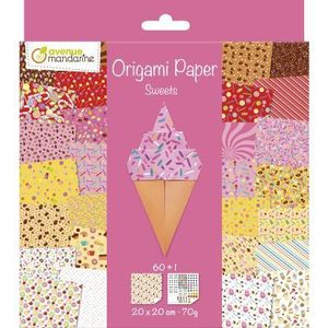 Avenue Mandarine - OR522 Origami papier - Sweets - 70grams - 20x20cm - 60vel + 1 stickervel