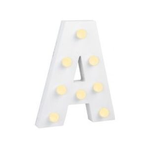 Paper Dreams - Light Letter - A - Wit - MDF - inclusief batterij - 16,5cm hoog