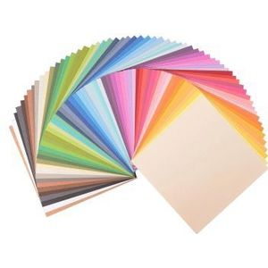 Florence - Cardstock papier linnenstructuur - Multipack assorti - 216grams - 152x152mm - 60 vellen